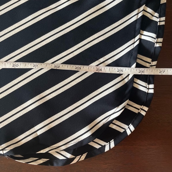 Anne Klein black white stripes blouse - Picture 8 of 8
